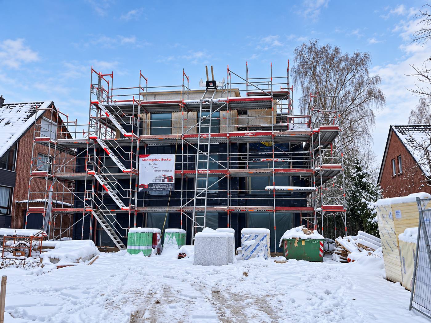 Baustelle von Montagebau Becker